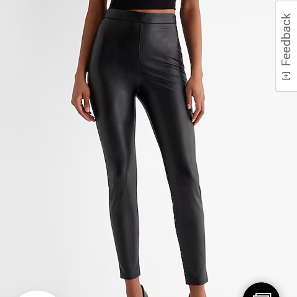 NWT Express High-waisted Faux Leather Leggings size Medium